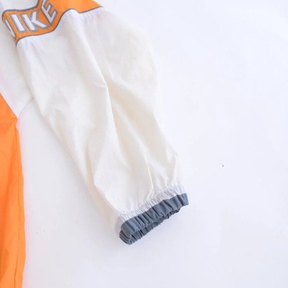 Vintage 90S Nike Rare Red Check Orange And White Half Zip Nylon Pull Over Jacket - Picture 7 of 14